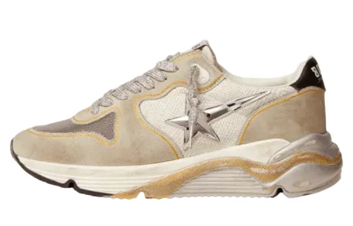 Golden Goose Running Sole Casual Shoes Women's Low Top Light Brown