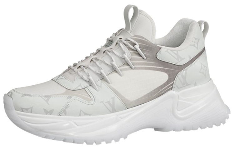 LOUIS VUITTON Run Away Fabric Cushioning, Wear Resistant Low top Casual Shoes Men's White