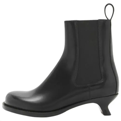 LOEWE Campo Calfskin Short Chelsea Boots 4cm Women's Black