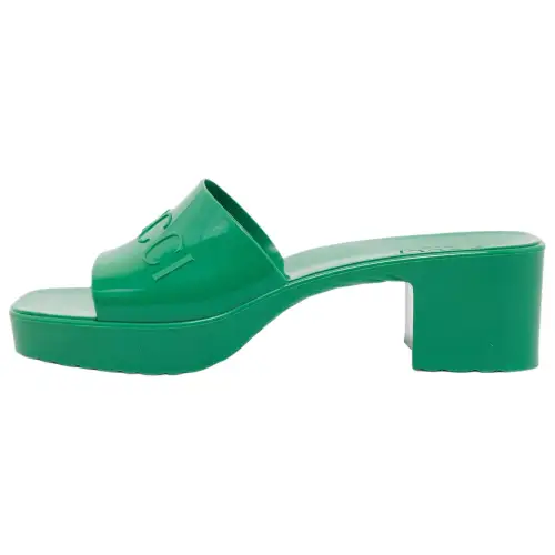 GUCCI Slide Slippers 6cm Women's Green