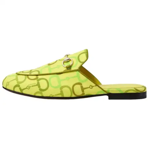 GUCCI Closed Toe Slippers Women's Yellow Green