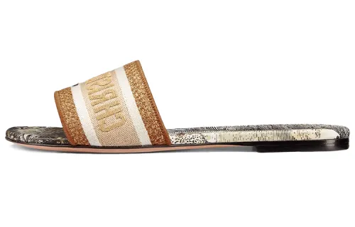 DIOR Dway Slide Slippers Women's Beige