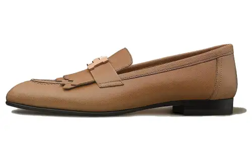 HERMES Royal Leather Women's Casual Shoes Women's Brown