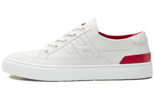 HERMES Deep Cow Leather Low top Stylish Skateboarding Shoes Women's White