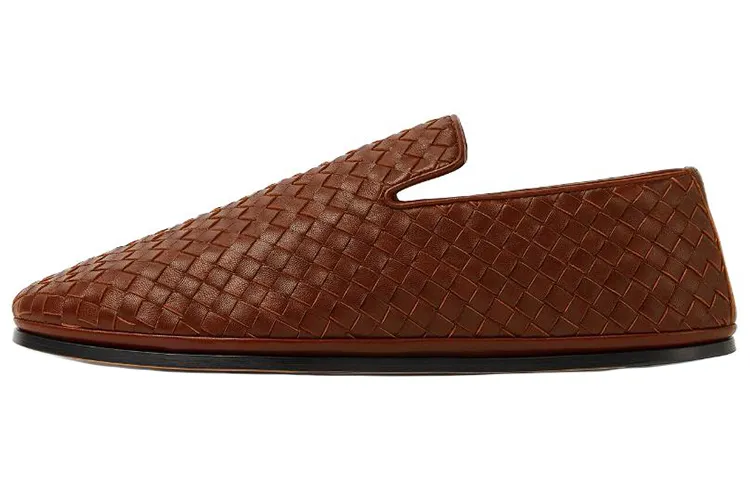 Bottega Veneta Sunday Leather Casual Shoes Men's Brown