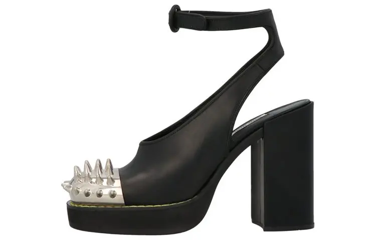 MIU MIU Classic And Versatile Chunky Heel High Heels Women's Black