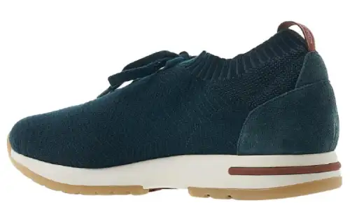 Loro Piana Fabric Abrasion Resistant Low top Casual Shoes Men's Cyan