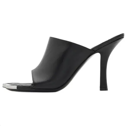 Burberry Slide Slippers 9cm Women's Black