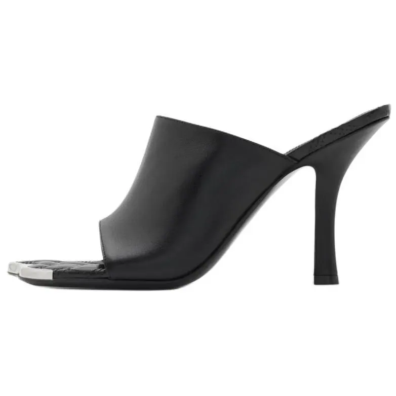 Burberry Slide Slippers 9cm Women's Black