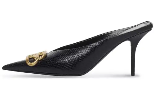 Balenciaga Knife Cow Leather Slim Heel High Heels 8cm Women's Black