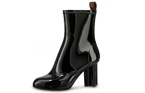 LOUIS VUITTON Silhouette Casual Ankle Boots Women's Black