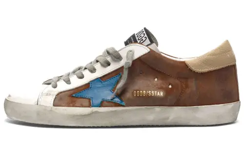 Golden Goose Super Star Skateboard Shoes Men's Low Top Brown