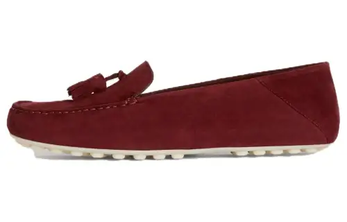 Loro Piana Gommino Loafers Women's Burgundy