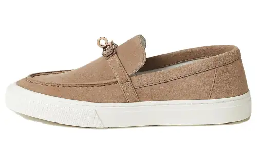 HERMES Game Suede Casual Shoes Women's Umber