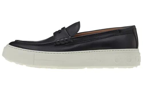 FERRAGAMO Business Casual Leather Shoes 'Black' Men's