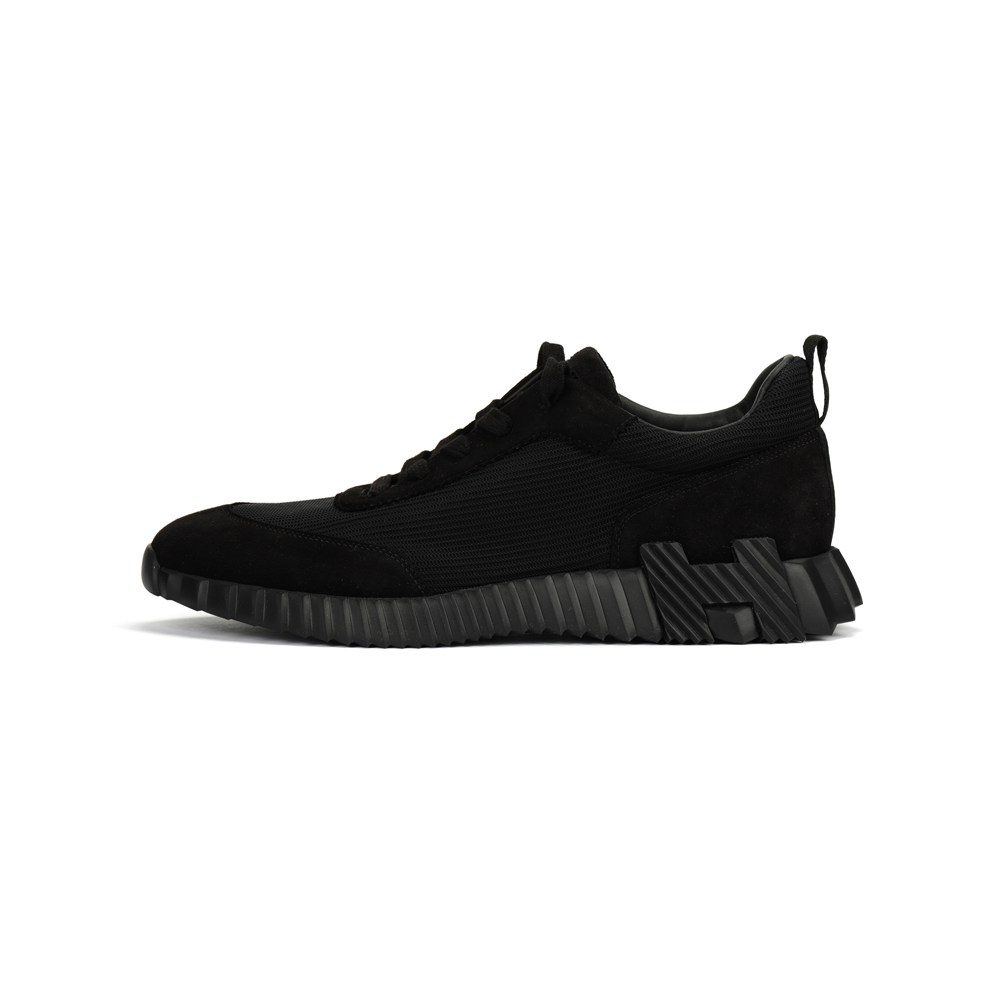 HERMES Bouncing Low top Casual Shoes Men's Black