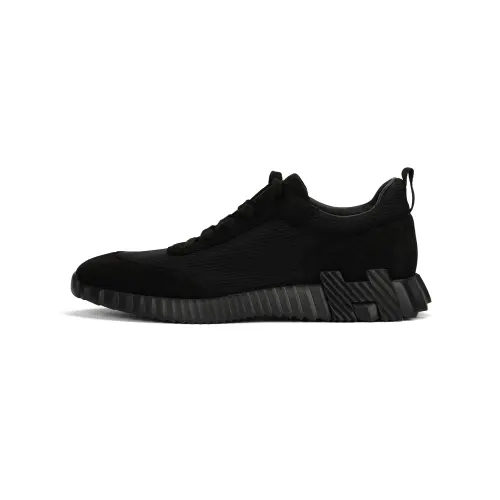 HERMES Bouncing Low top Casual Shoes Men's Black