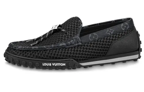 LOUIS VUITTON Racer Moccasins Shoes 'Black'