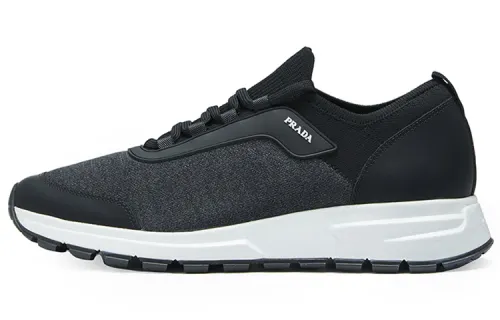 PRADA Mesh Low top Skateboard Shoes Men's Dark Gray
