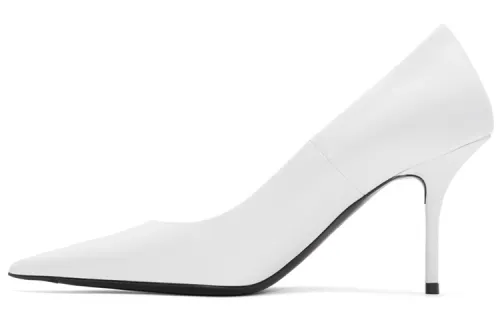 Balenciaga Slim Heel High Heels 3.25cm Women's White