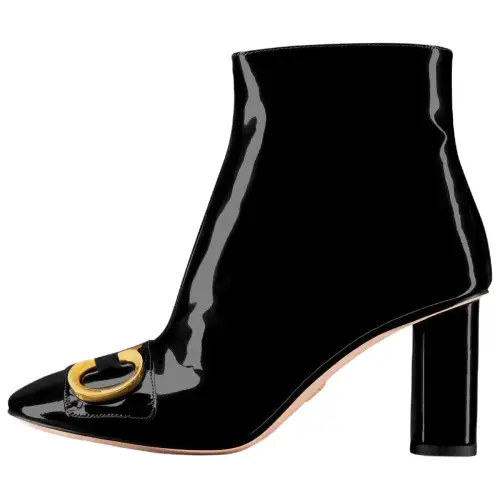 DIOR C'est Dior Chunky Heel High Heels 8cm Women's Black