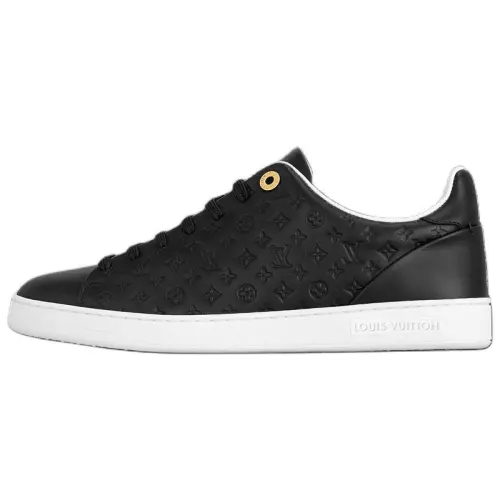 LOUIS VUITTON Frontrow Abrasion Resistant Low top Skateboard Shoes Women's Black