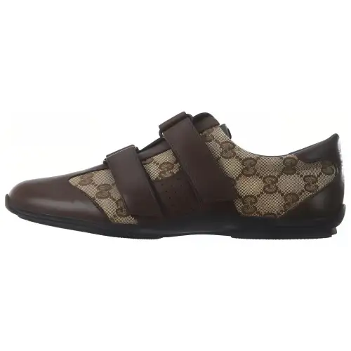 GUCCI Leather Casual Shoes Women's Brown