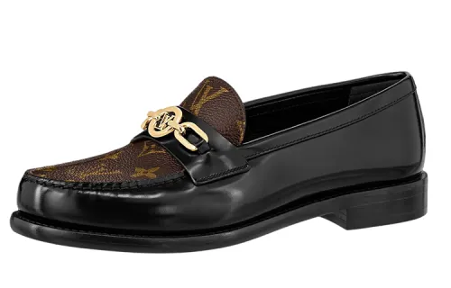 LOUIS VUITTON Leather Casual Shoes Women's Brown