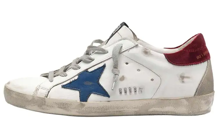 Golden Goose Super Star Cow Leather Stylish Skateboarding Shoes Women's White Red