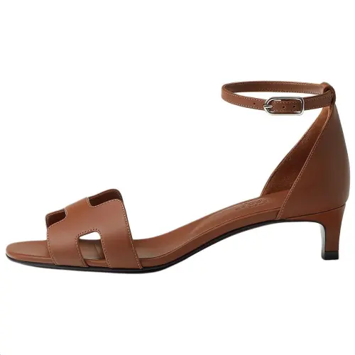 HERMES JOY One Strap Sandals 4cm Women's Brown