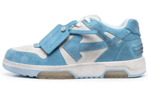 OFF WHITE Ooo Low Out Of Office Vintage Suede White Light Blue