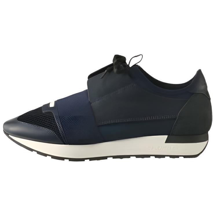 Balenciaga Race Runner Low top Casual Shoes Men's Dark Blue