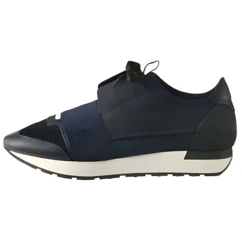 Balenciaga Race Runner Low top Casual Shoes Men's Dark Blue