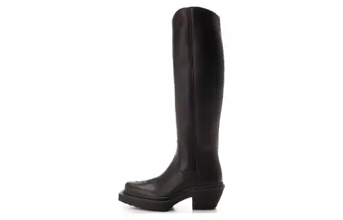 Vetements Leather Knee high Boots Women's Black