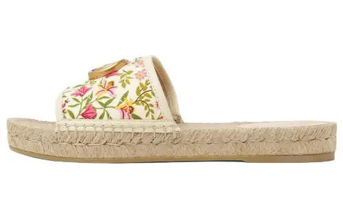 GUCCI Slide Slippers Women's Beige