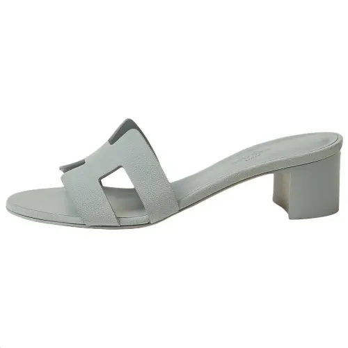 HERMES Oasis Slide Slippers 5cm Women's Gray