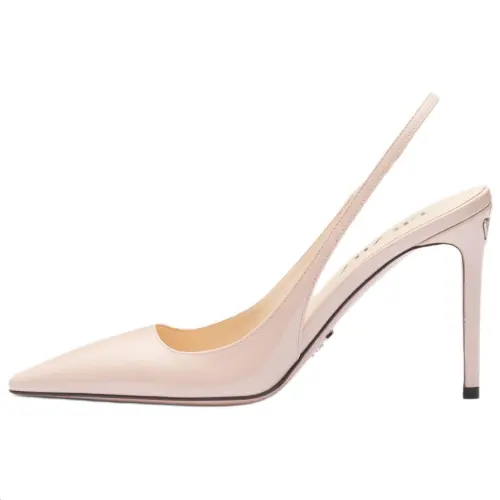 PRADA Patent Leather Slim Heel High Heels 9.5cm Women's Pink