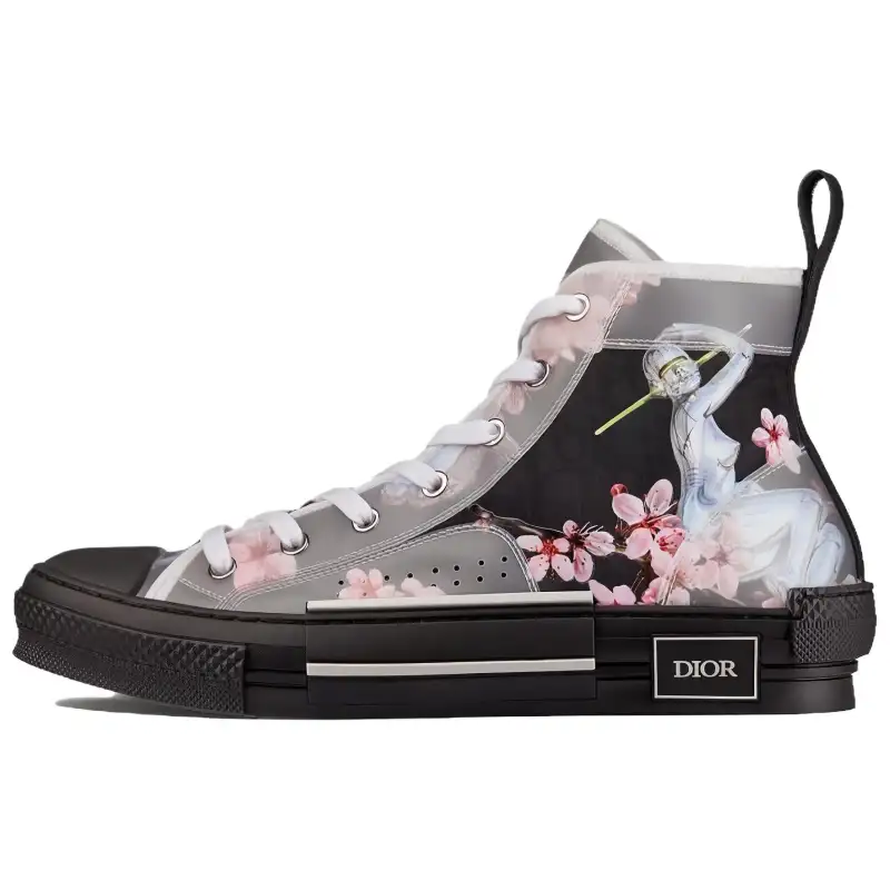 DIOR B23 High Canvas Sorayama Robot Black