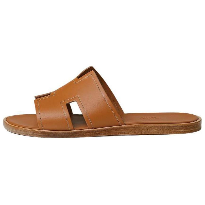 HERMES Izmir Slide Slippers Men's Brown