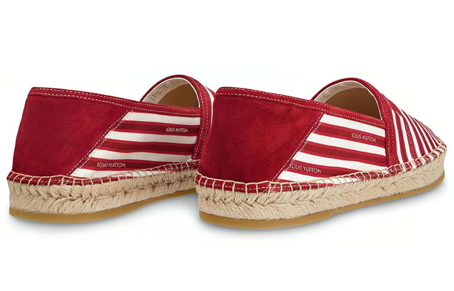 LOUIS VUITTON Lv Bidart Espadrille Shoes 'Red White Beige'