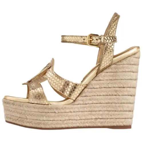LOUIS VUITTON Isola One Strap Sandals 8.5cm Women's Gold