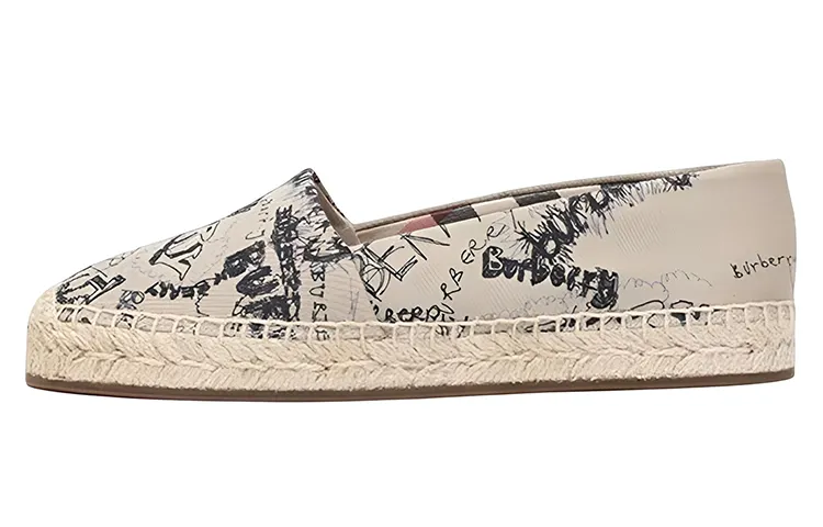 Burberry Fabric Casual Shoes Women's Ecru
