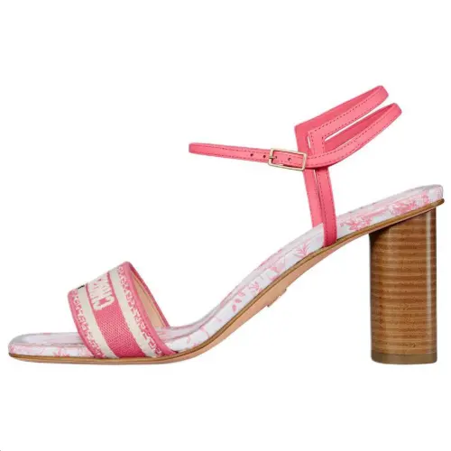 DIOR Dway One Strap Sandals 8cm Women's Pink