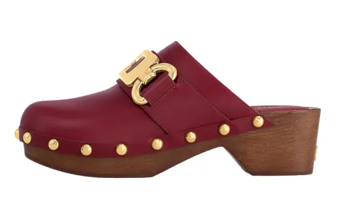 LOUIS VUITTON Cottage Rubber Sole Closed Toe Slippers Women's Burgundy