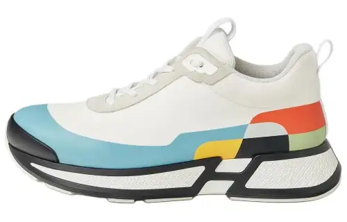 HERMES Iron Fabric Casual Shoes Men's White