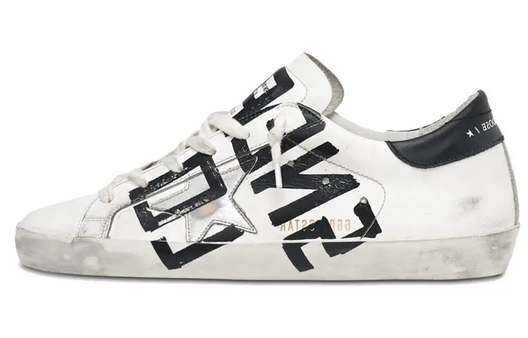 Golden Goose Super Star Low top Skateboard Shoes Women's Black White