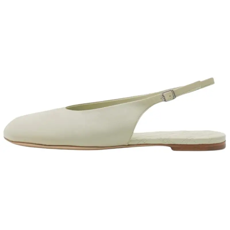 Burberry Leather Casual Shoes Women's Light Green