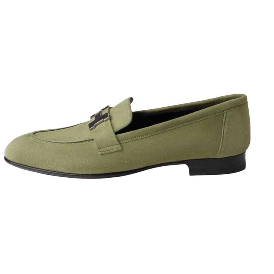 HERMES PARIS Loafers Women's Green