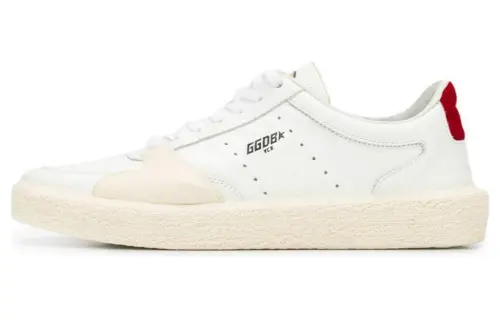 Golden Goose Tenth Star Leather Low top Skateboard Shoes Women's White Distressed