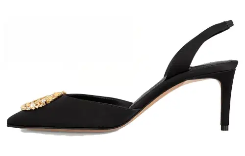 LOUIS VUITTON Met Slim Heel High Heels 6.5cm Women's Black